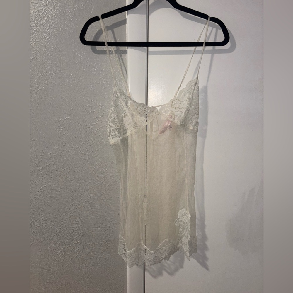Victoria secret size M White lace babydoll dress #bridal #victoriassecret